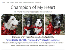 Tablet Screenshot of championofmyheart.com